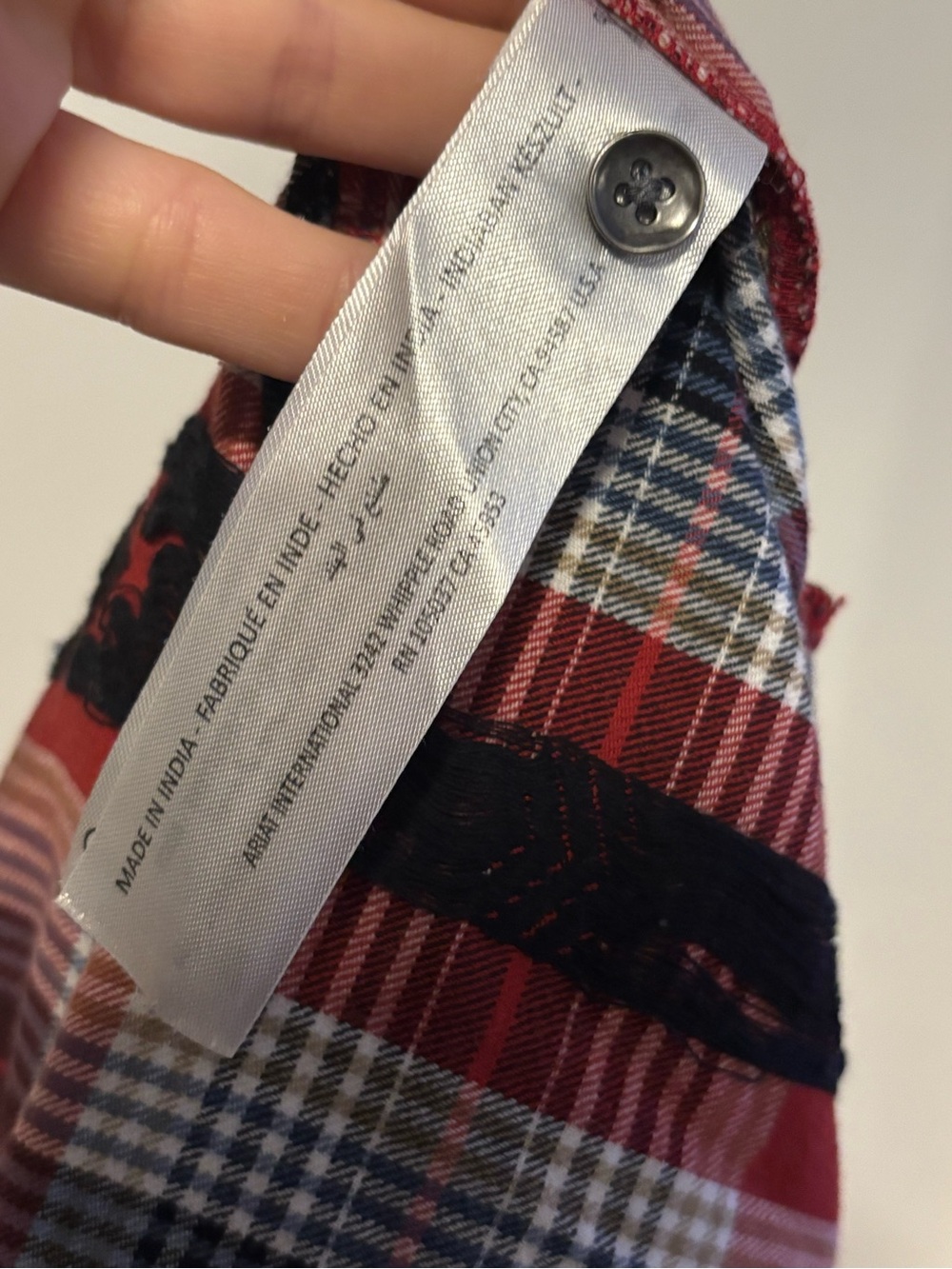 Ariat Red and Black Plaid Button-Down Shirt - Picture 3 of 8
